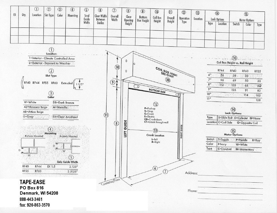 Roll Up Door Components